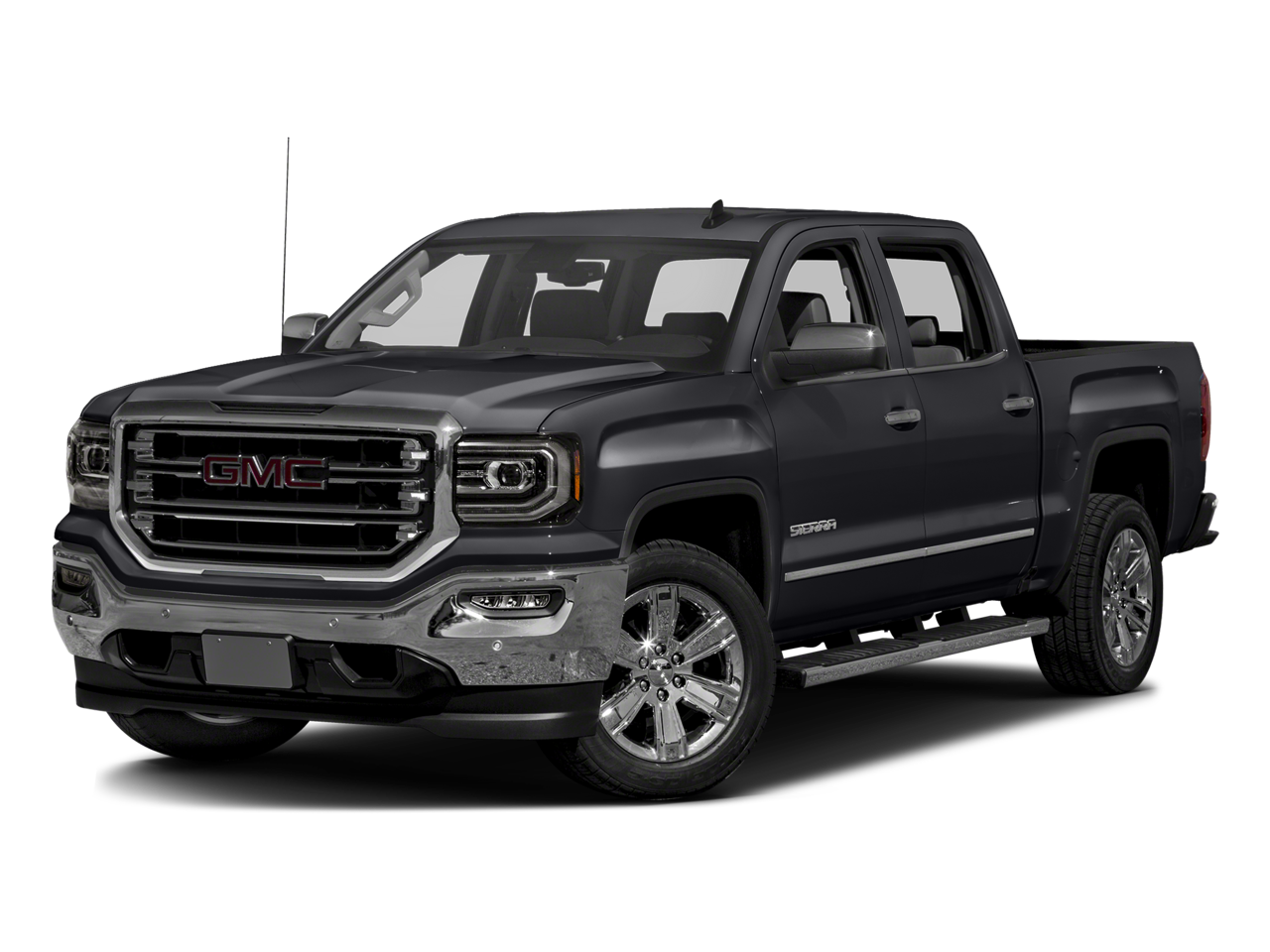 2017 GMC Sierra 1500 SLT in Summit White — front three-quarter view
