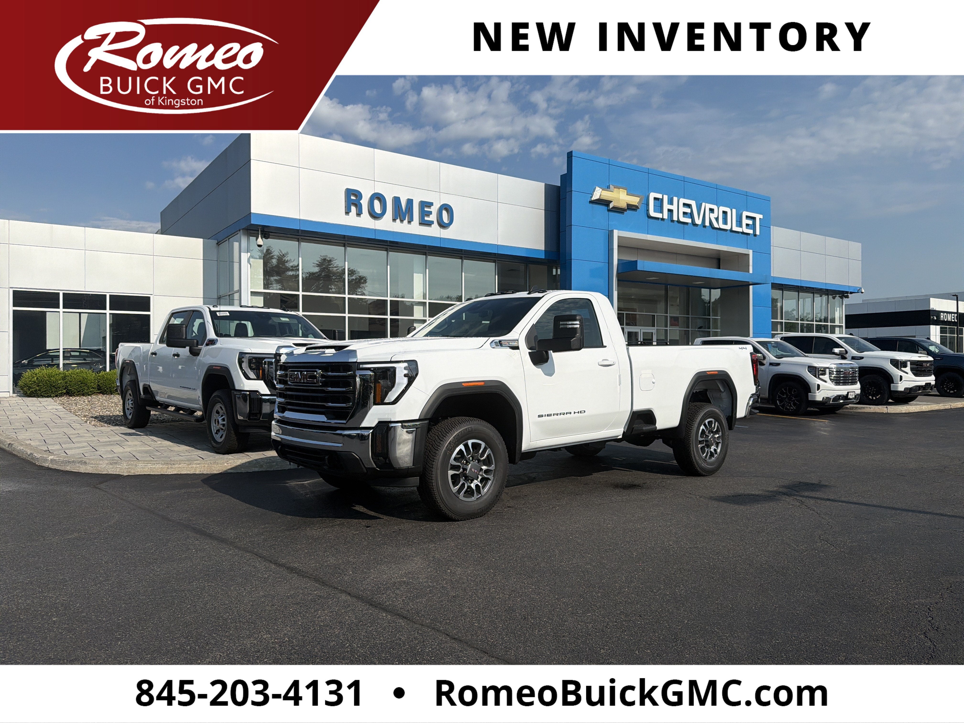 2026 GMC Sierra 3500 HD SLE in Summit White — front three-quarter view