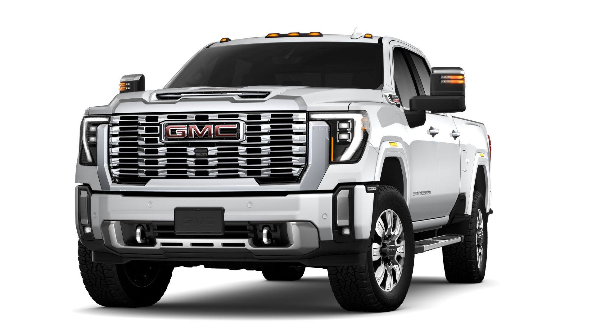 2026 GMC Sierra 3500 HD Denali in Summit White — front three-quarter view