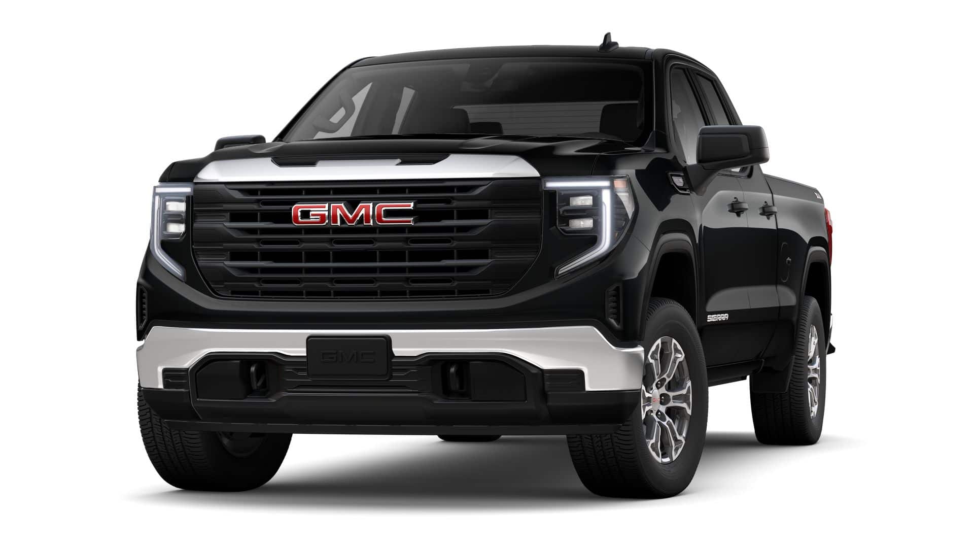 2026 GMC Sierra 1500 Pro in Onyx Black — front three-quarter view