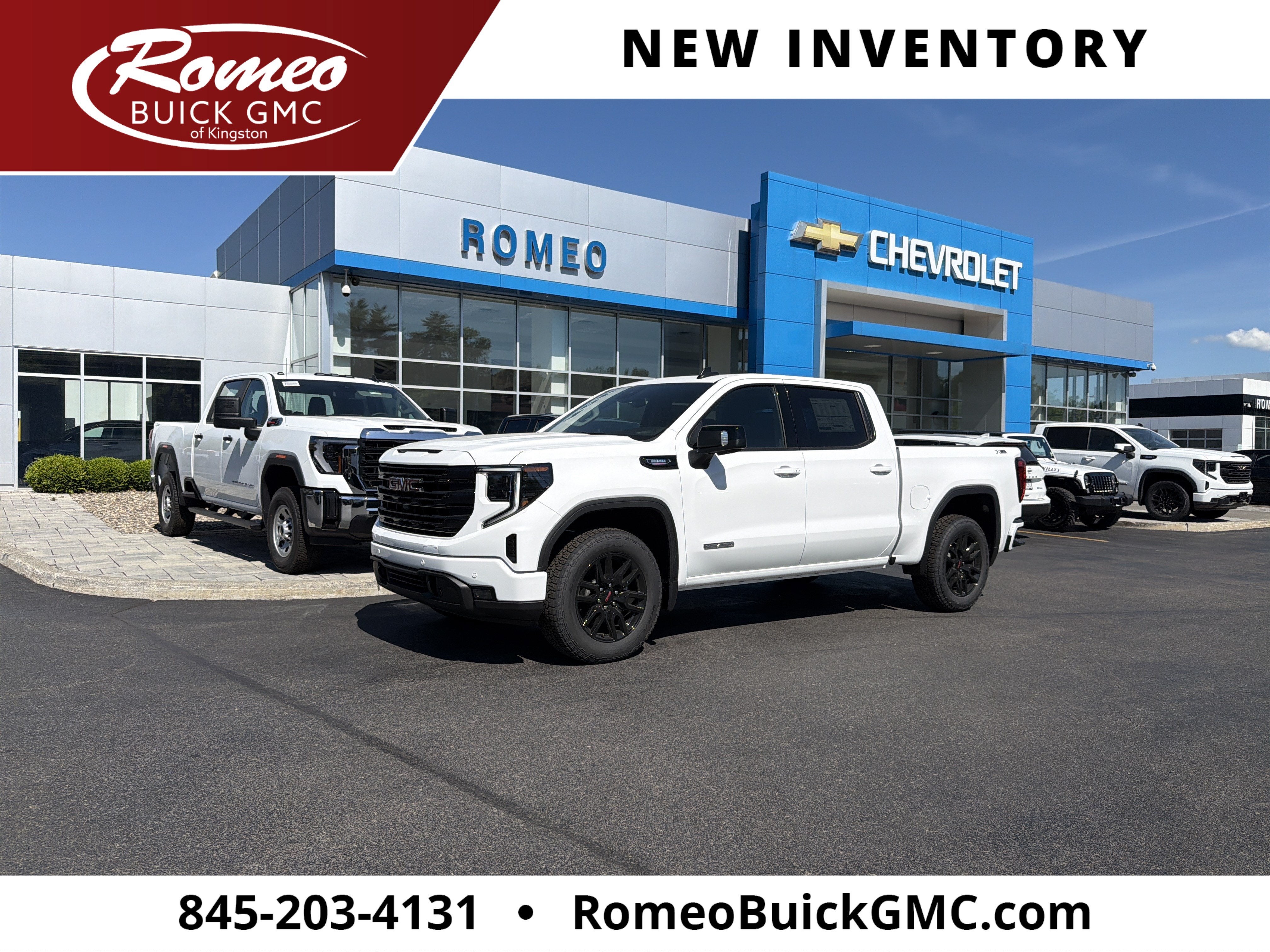 2026 GMC Sierra 1500 Elevation in Summit White — front three-quarter view