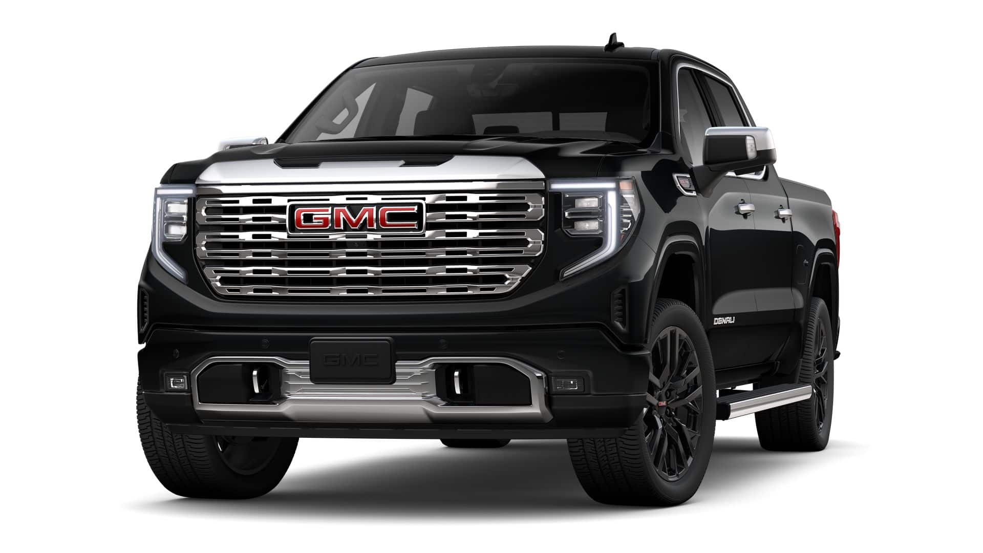 2026 GMC Sierra 1500 Denali in Onyx Black — front three-quarter view