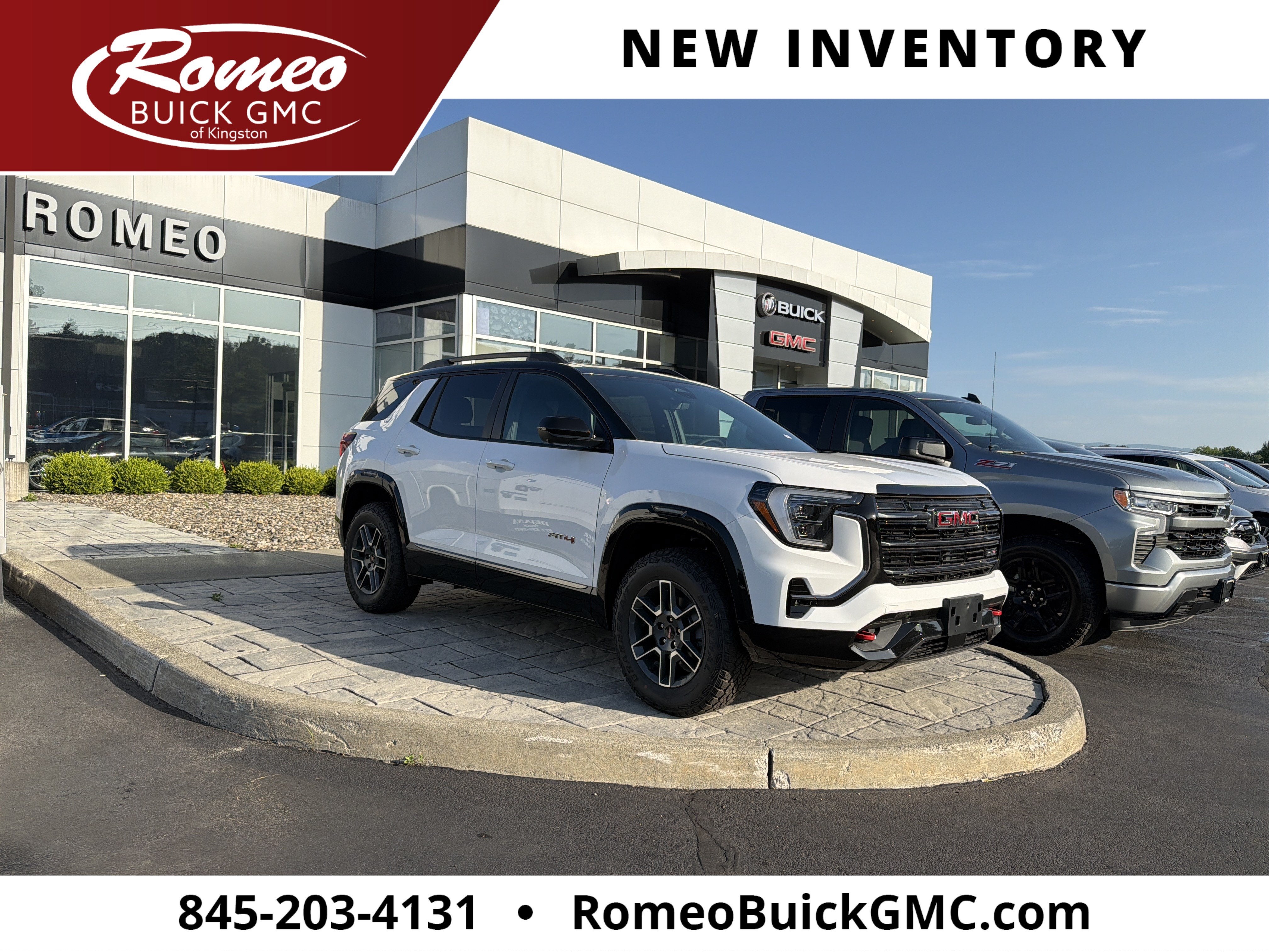 2026 GMC Terrain AT4 in Summit White — front three-quarter view