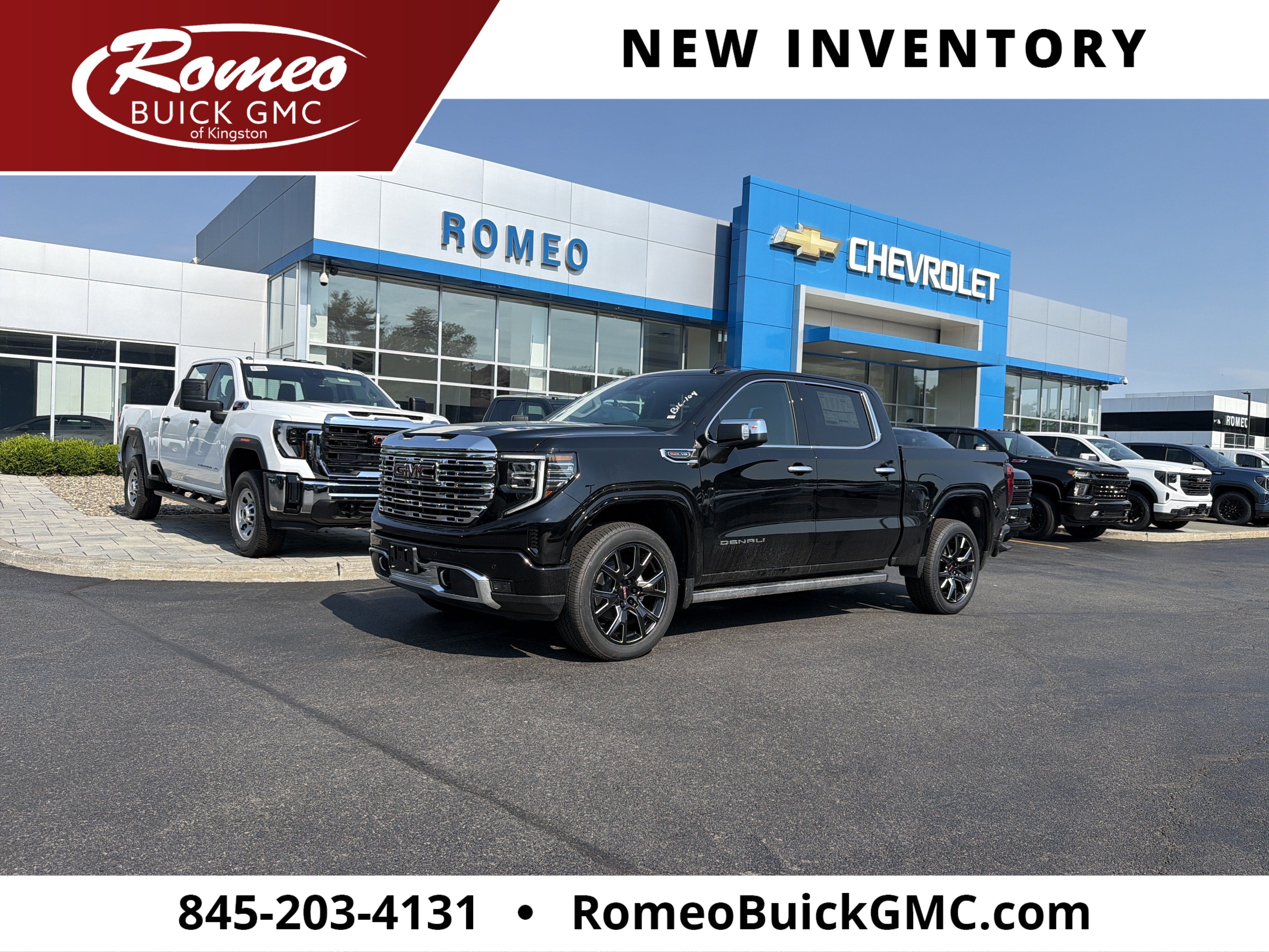 2026 GMC Sierra 1500 Denali in Onyx Black — front three-quarter view