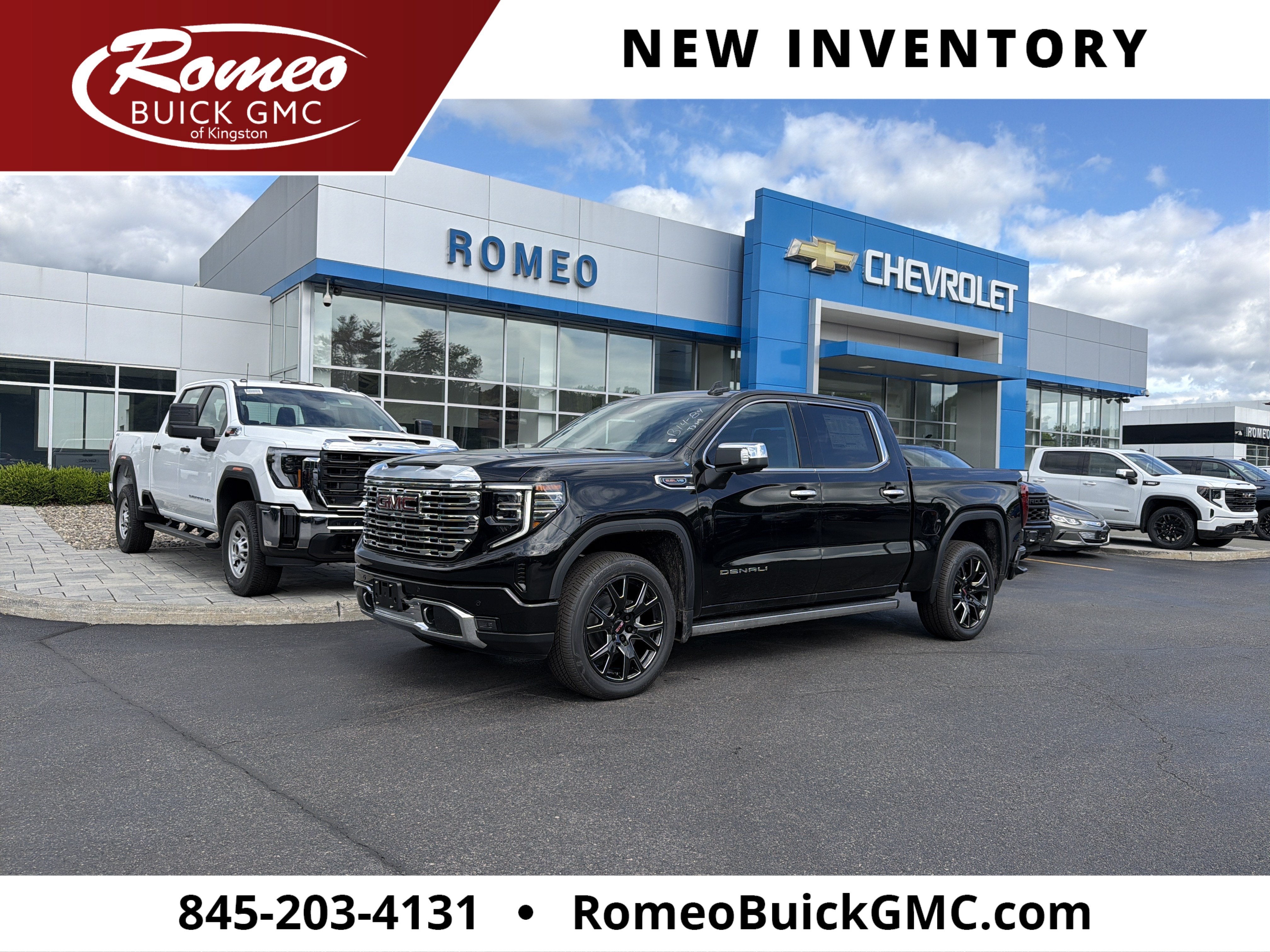 2026 GMC Sierra 1500 Denali in Onyx Black — front three-quarter view
