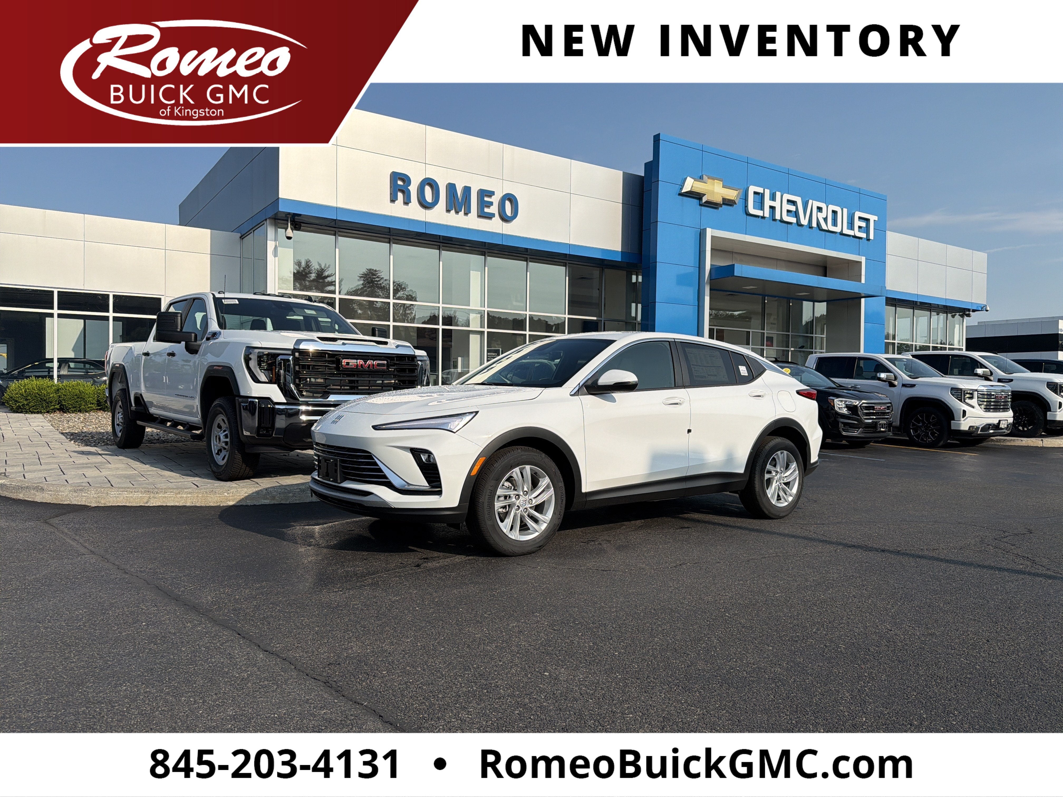 2026 Buick Envista Preferred in Summit White — front three-quarter view