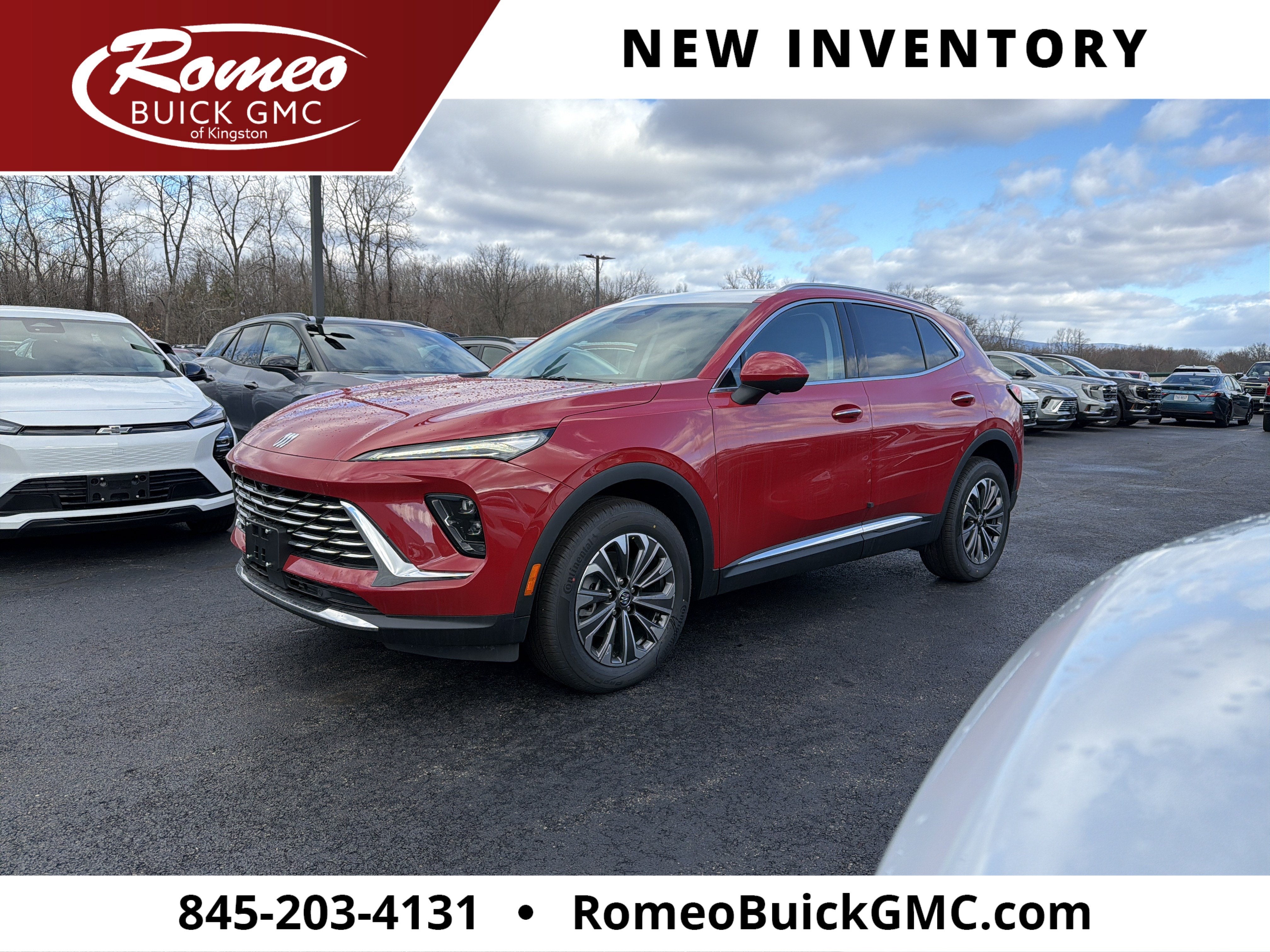 2026 Buick Envision Preferred in Brilliant Red — front three-quarter view